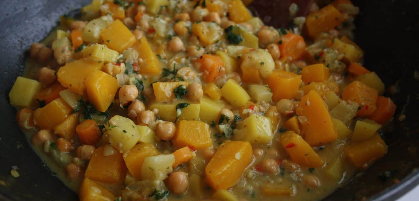 Dýňové curry s kokosovým mlékem