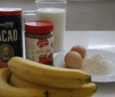 Čokoládové palačinky s jablky a banány