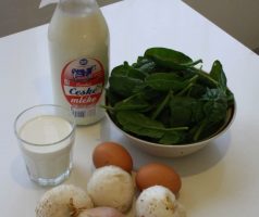 Palačinky se špenátem a se žampiony