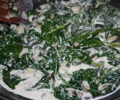 Palačinky se špenátem a se žampiony