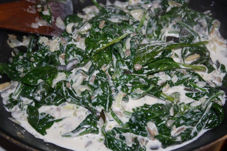 Palačinky se špenátem a se žampiony