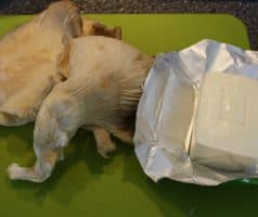 Zelný salát s hlívou a bryndzou