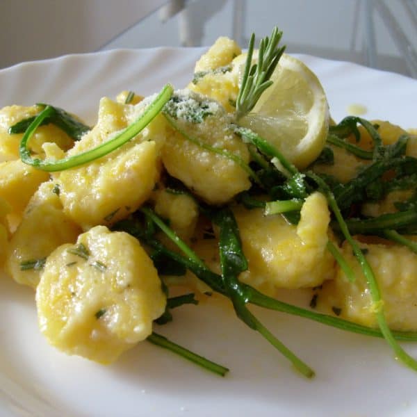 Dýňové gnocchi s rozmarýnem a rukolou