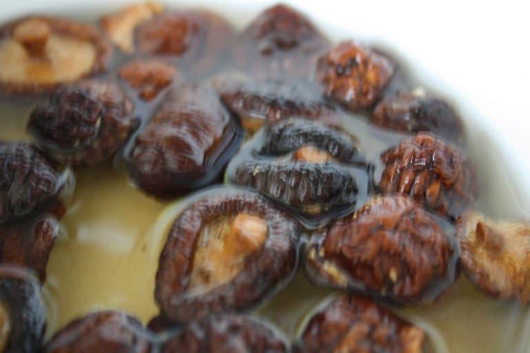 Pórková polévka s pikantními fazolkami a houbami Shiitake