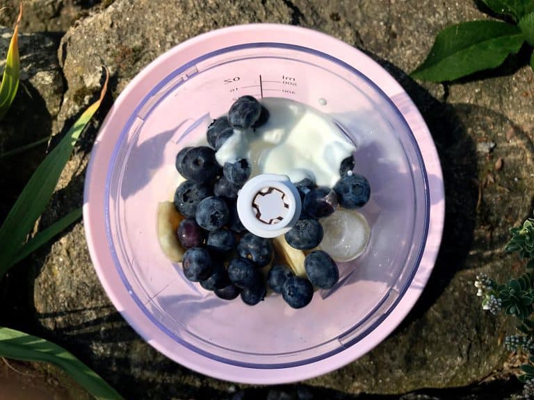 Borůvková smoothie bowl s jogurtem
