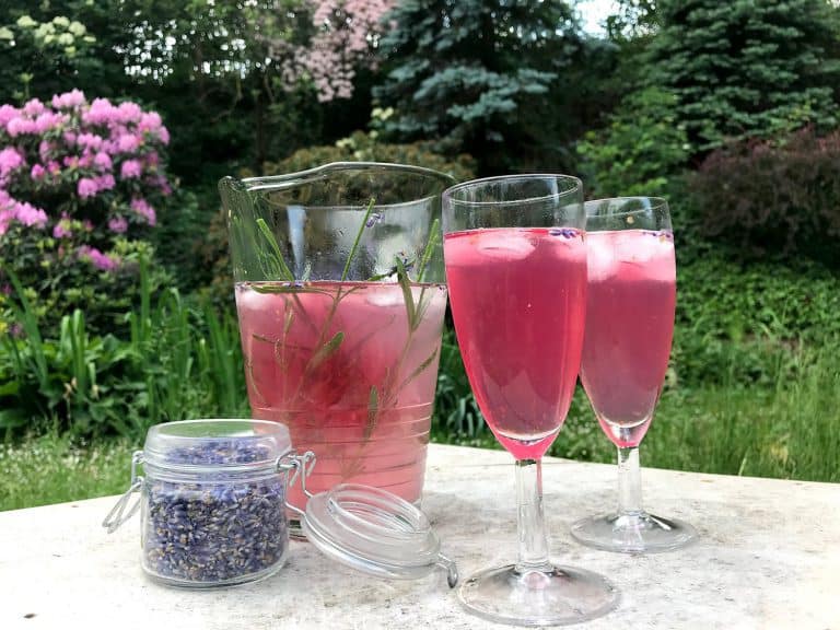 Levandulová limonáda (s medem a šampaňským)