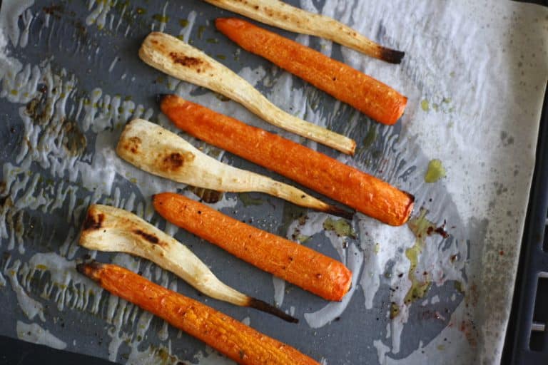 Pyré z pečené mrkve a petržele s pomerančem - postup - krok 3