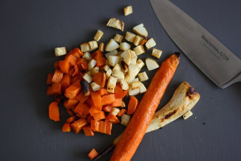 Pyré z pečené mrkve a petržele s pomerančem - postup - krok 4