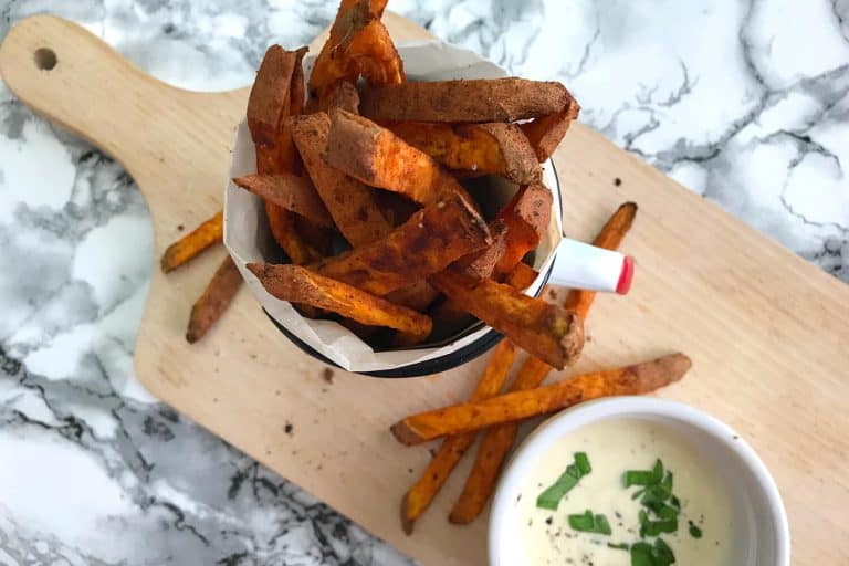 Batátové hranolky pečené v troubě