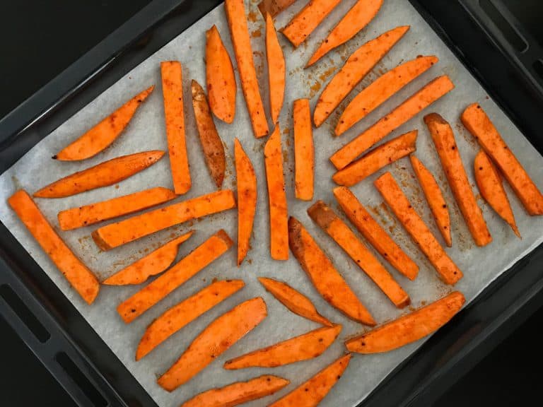 Batátové hranolky pečené v troubě