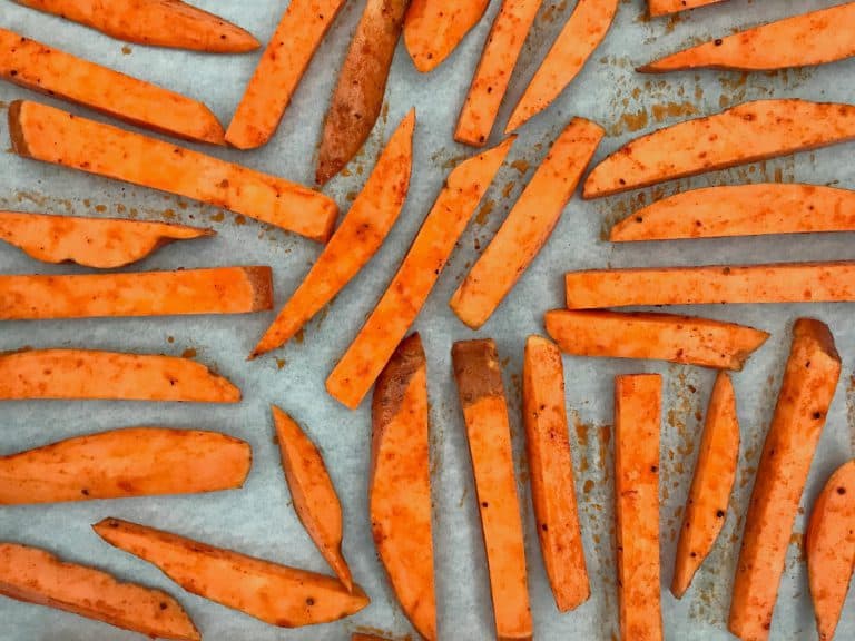 Batátové hranolky pečené v troubě