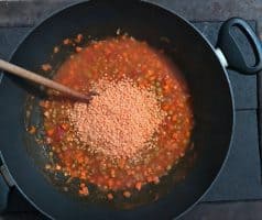 Etiopská dušená čočka s kořením berbere