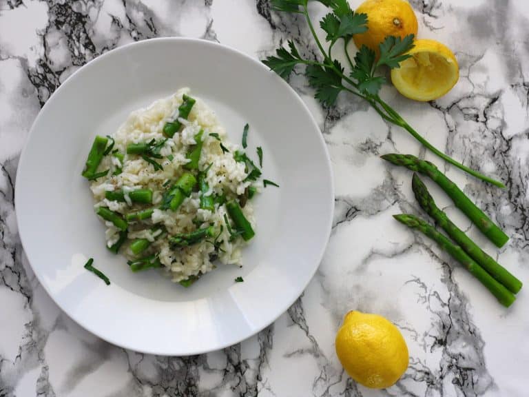 italské rizoto s chřestem a citronem