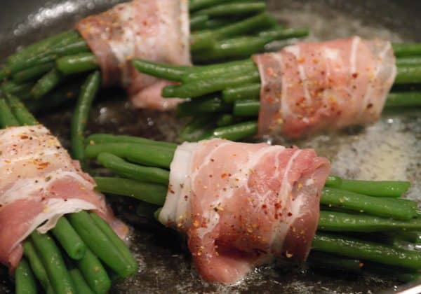 Zelené fazolky restované ve slanině