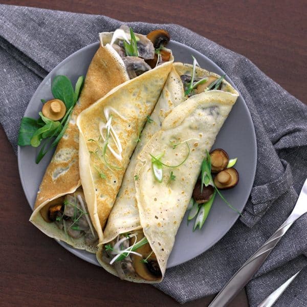 Slané palačinky se žampiony a římským kmínem