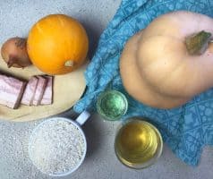 Dýňové rizoto se slaninou a portským vínem