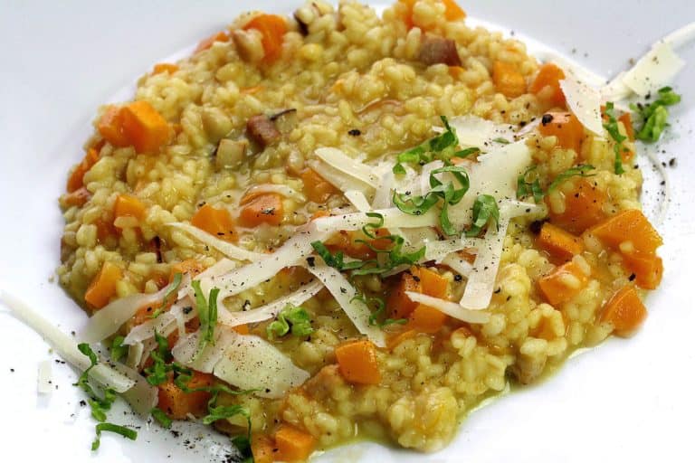 Dýňové rizoto se slaninou a portským vínem