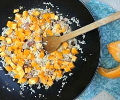 Dýňové rizoto se slaninou a portským vínem